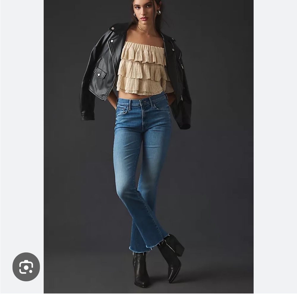 NWT MOTHER The Insider Crop Step Fray Jeans 25 Sorry I’m Staring